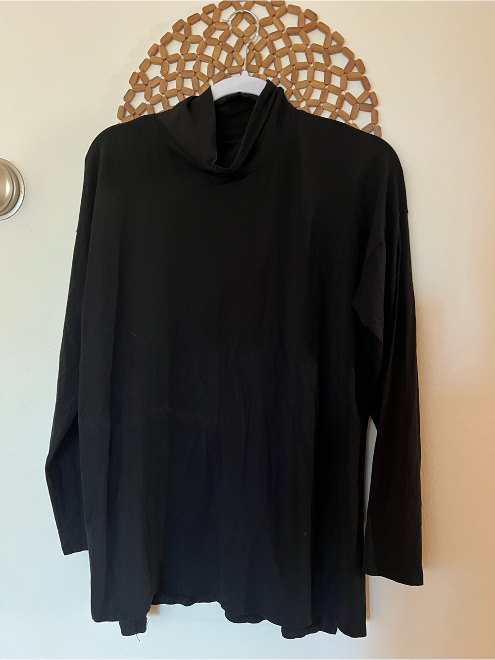Mock neck long sleeve tunic
